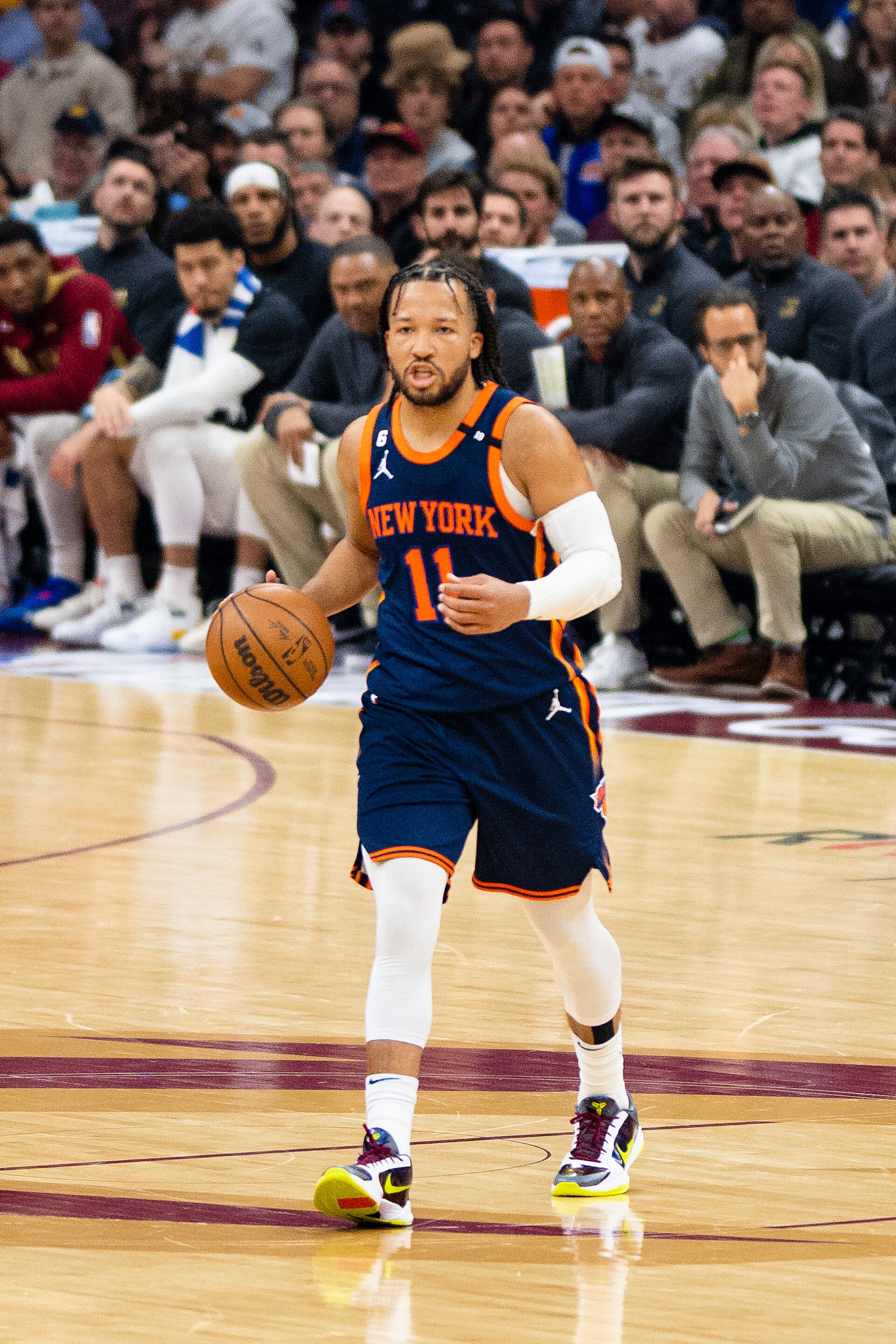 Jalen Brunson in a Knicks uniform
